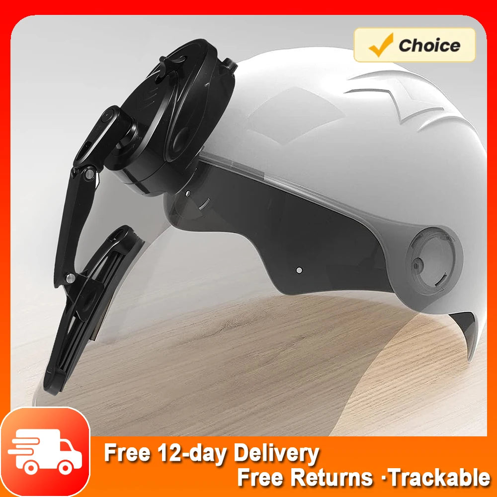 Motorcycle Helmet Wiper 2W Waterproof USB Motorcycle Helmet Windshield Wiper Improved Riding Safety Mini Electric Helmet Wiper