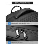 3Pcs Travel Vacuum Compression Backpack 17 inch Laptop Business Backpack Large Capacity Expanded Backpack With Anti-theft Lock
