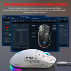 60% Wireless Gaming Keyboard and Mouse Combo, RGB Backlit Quiet Ergonomic Mechanical Feeling Keyboard, Gaming Mouse for Desktop