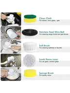 Electric Spin Scrubber, 5 in 1 Electric Cleaning Brush Bathroom Cleaning Brush with 5 Replaceable Heads, Handheld Cleaning Brush