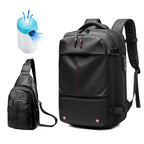 3Pcs Travel Vacuum Compression Backpack 17 inch Laptop Business Backpack Large Capacity Expanded Backpack With Anti-theft Lock