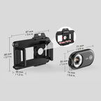 Digital 200X Microscope Lens mini Portable Lenses With LED Fill Lights CPL Filter Phone Adapter For iPhone Android Phones