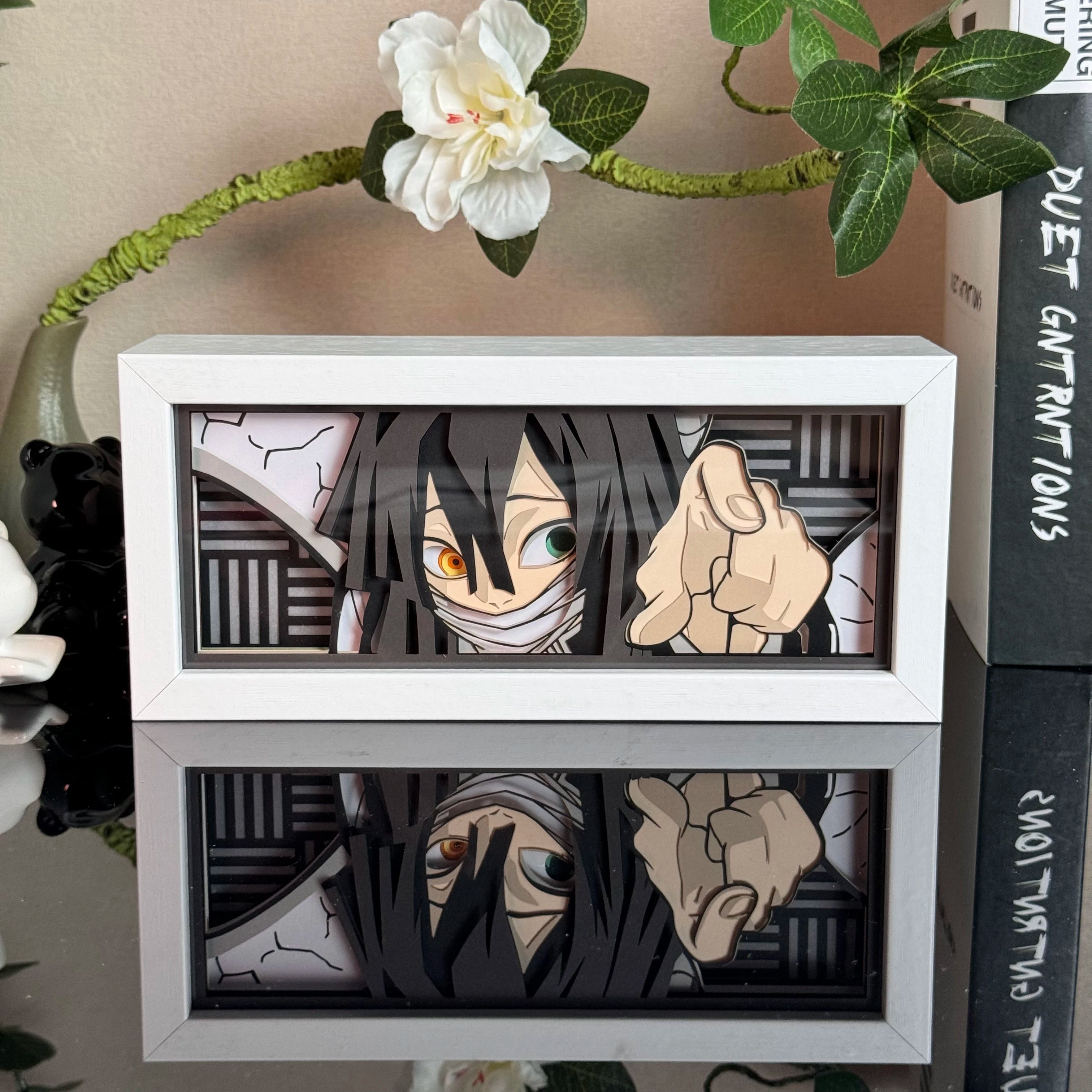 Led Multicolored  Anime Light Box For Bedroom Decoration Paper Cut Shadow Box Birthday Gift Bedside Night Lamp Gifts