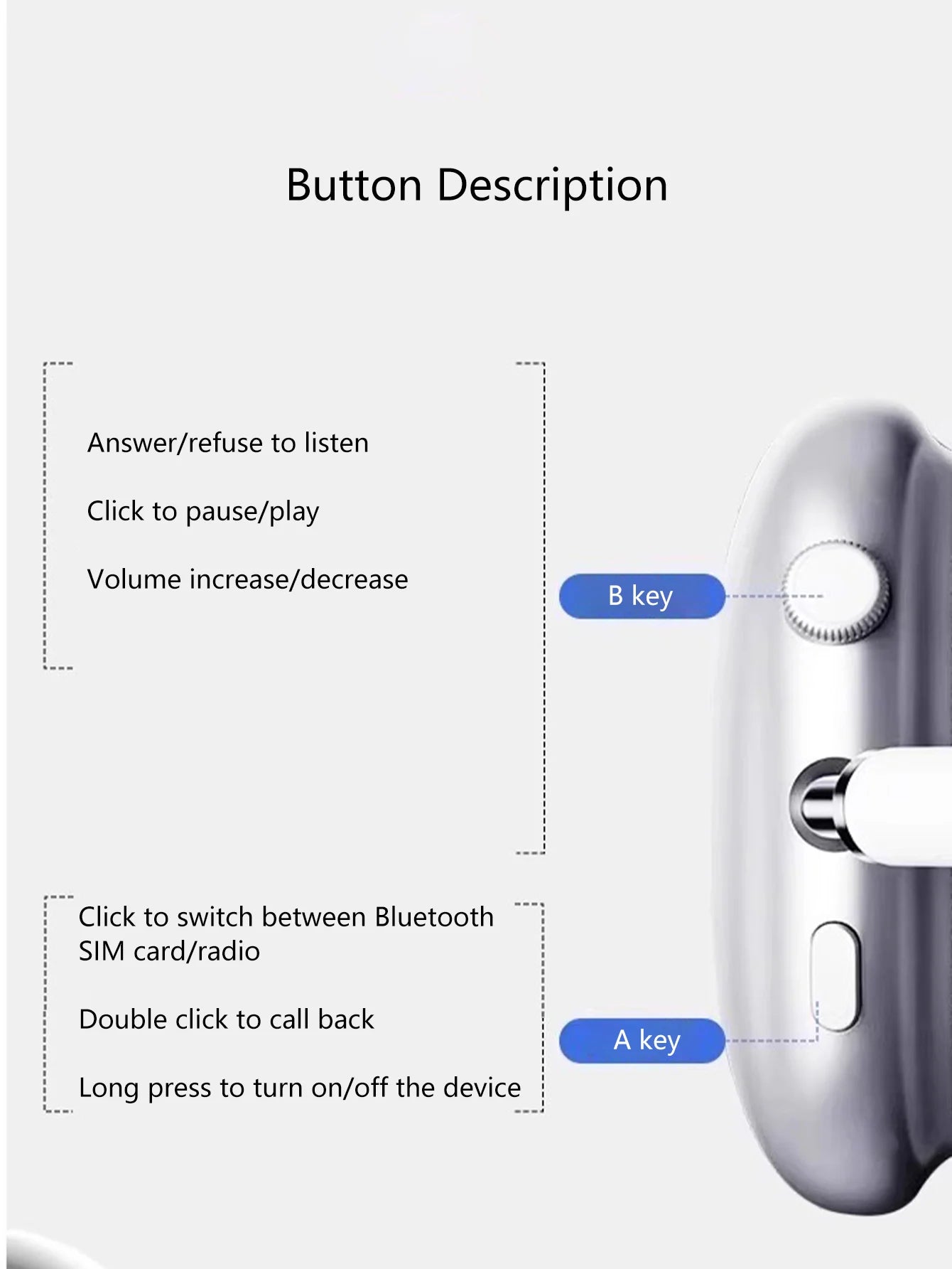 Headphone, ANC noise reduction, dual mode design, chip 5.4, stereo surround sound, button control, long endurance headphone