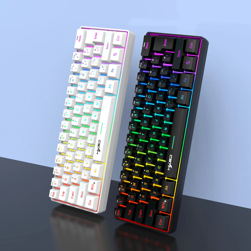 60% Wireless Gaming Keyboard and Mouse Combo, RGB Backlit Quiet Ergonomic Mechanical Feeling Keyboard, Gaming Mouse for Desktop