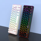 60% Wireless Gaming Keyboard and Mouse Combo, RGB Backlit Quiet Ergonomic Mechanical Feeling Keyboard, Gaming Mouse for Desktop