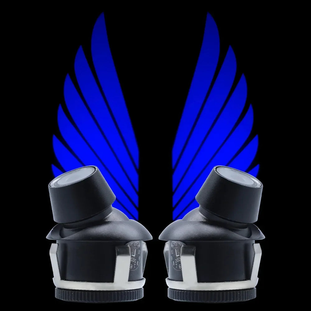 LED Light 2PCS Car Angel Wings Welcome Light Rearview Mirror Welcome Light Angel Wings Carpet Projection Auto Decoration