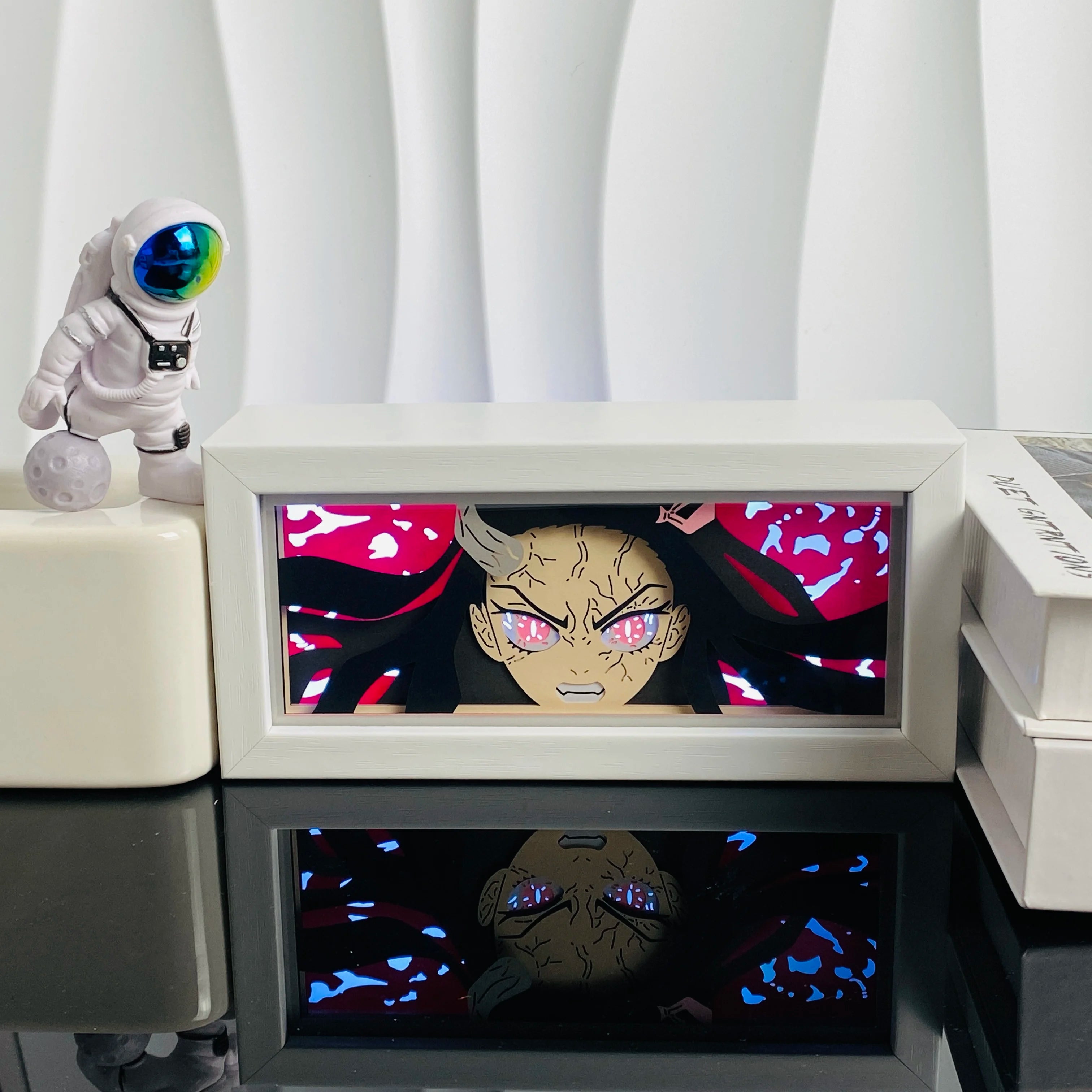 Led Multicolored  Anime Light Box For Bedroom Decoration Paper Cut Shadow Box Birthday Gift Bedside Night Lamp Gifts