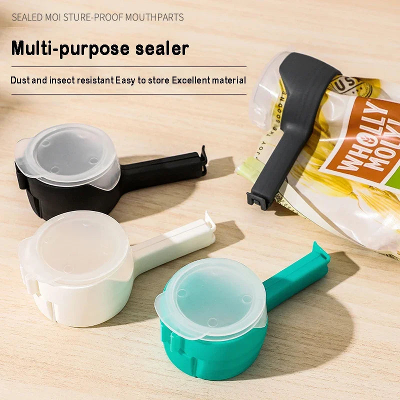 Snack Sealing Clip Fresh Keeping Sealer Clamp Plastic Helper Food Saver Travel Kitchen Gadgets Seal Pour Food Storage Bag Clip