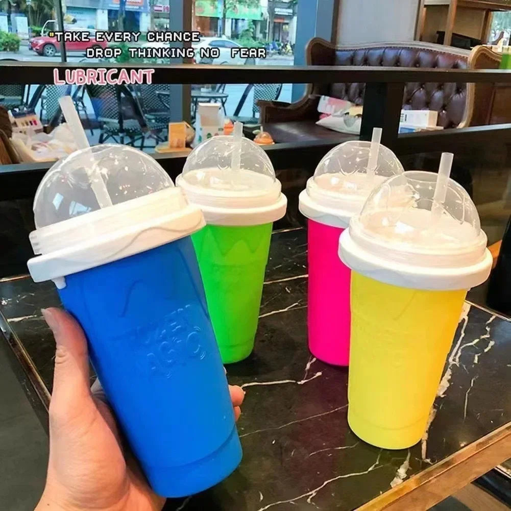 2024 Summer Magic Slushy Maker Squeeze Cup Homemade Milk Shake Maker Cooling Cup Squee DIY it for Family