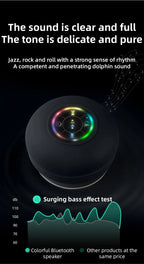 Portable Waterproof Mini Bluetooth Shower Speaker with Suction Cup and LED Lights 3D Surround Stereo Subwoofer Bathroom Audio