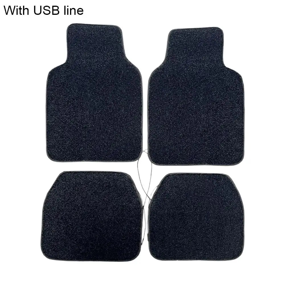1Set Car Universally LED Light Up Car Floor Mats Starlight Fiber Optic Car Rugs Mat Light