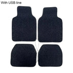 1Set Car Universally LED Light Up Car Floor Mats Starlight Fiber Optic Car Rugs Mat Light