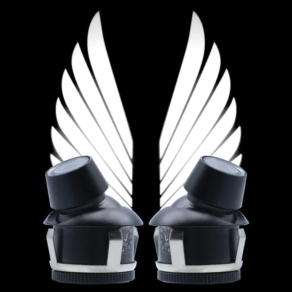 LED Light 2PCS Car Angel Wings Welcome Light Rearview Mirror Welcome Light Angel Wings Carpet Projection Auto Decoration