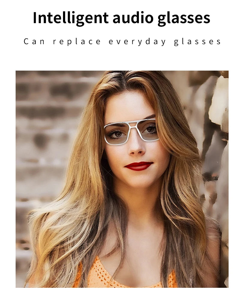 GS-10 Smart Audio Glasses Color-Changing Lenses Rechargeable Wireless Call Voice Assistant  and Music Control