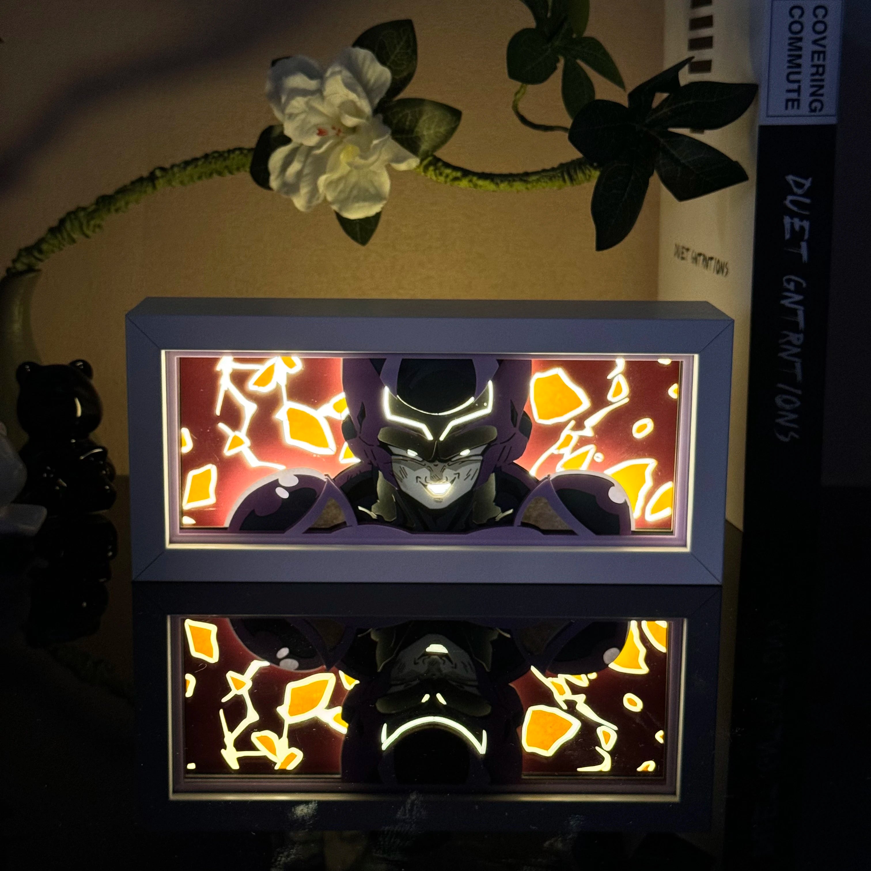Led Multicolored  Anime Light Box For Bedroom Decoration Paper Cut Shadow Box Birthday Gift Bedside Night Lamp Gifts