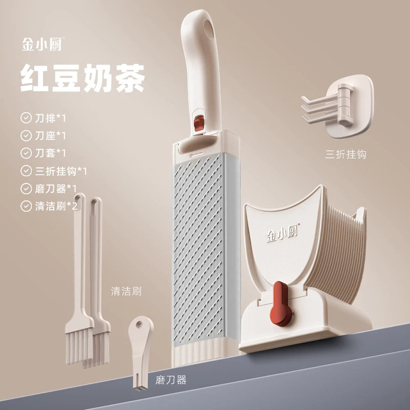 ONCE for All Meat Slicer and  Knife Set for Meat Slicing , Manual Fresh Meat Cutter, Slicer for Beef, Pork, Chicken Breast
