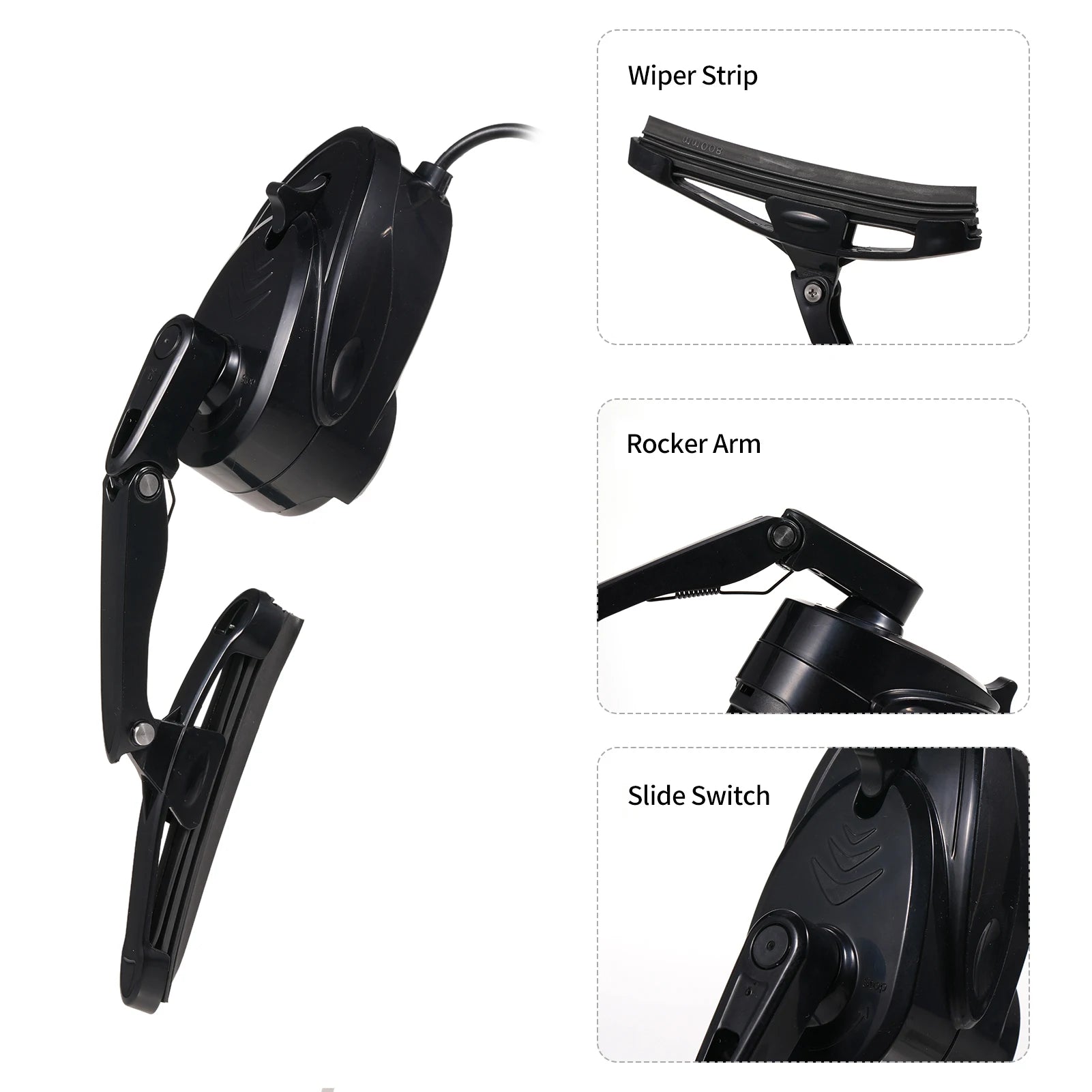 Motorcycle Helmet Wiper 2W Waterproof USB Motorcycle Helmet Windshield Wiper Improved Riding Safety Mini Electric Helmet Wiper