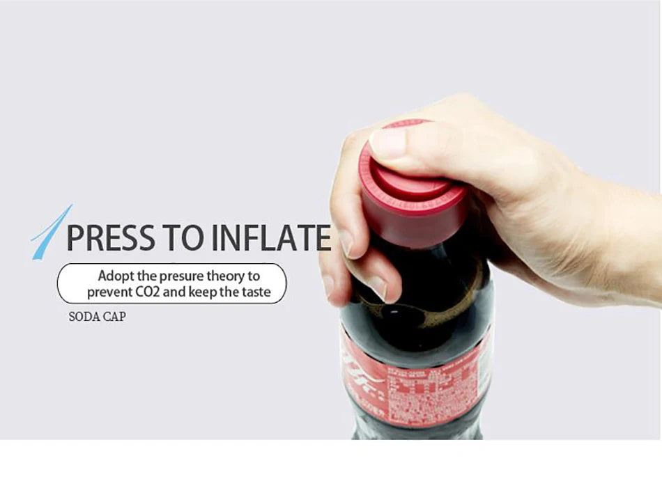 Soda bottle cap Saver Lids Bottle Top Carbonated Keeper Cola Cork Stopper Soda Pressure Caps Inflatable Soda Sealer Fizzy Drink