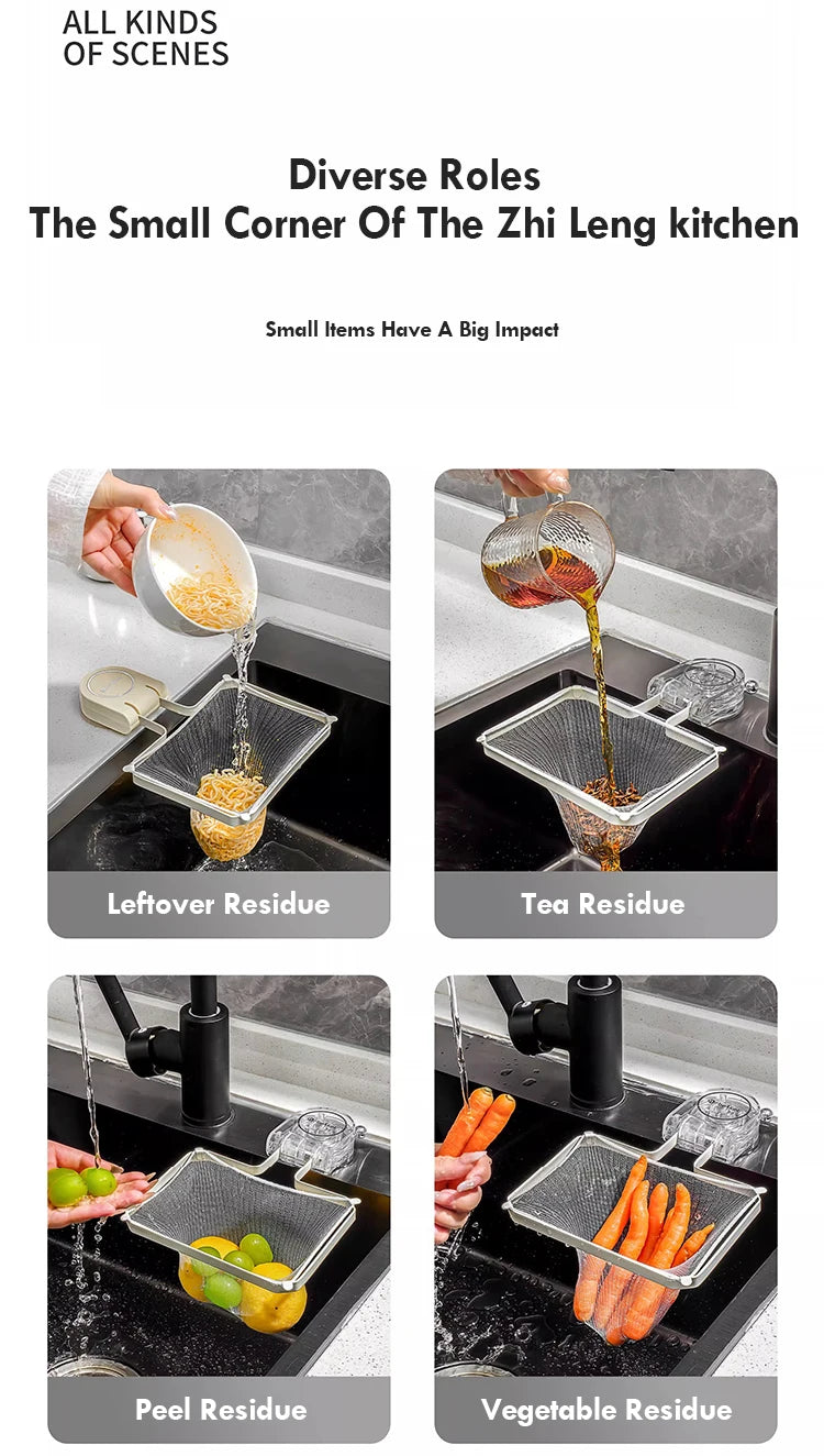 Kitchen Sink Filter  Leakage Drain Hole Filter Trap Screen Suction Cup Drainage Net Frame Iron Disposable Mesh