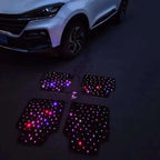1Set Car Universally LED Light Up Car Floor Mats Starlight Fiber Optic Car Rugs Mat Light