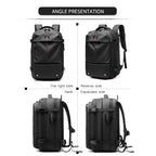 3Pcs Travel Vacuum Compression Backpack 17 inch Laptop Business Backpack Large Capacity Expanded Backpack With Anti-theft Lock