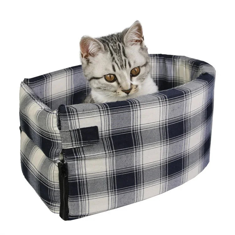 Pet Dog Armrest Booster Interactive Car Seat Safety Tethers Console Travel Carrier With Removable Bed