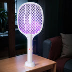Electric Fly Insect Bug Zapper 2 in 1 Racket Mosquito Killer Fly Swatter Trap USB Rechargeable for Home 3000V UV Light Bug