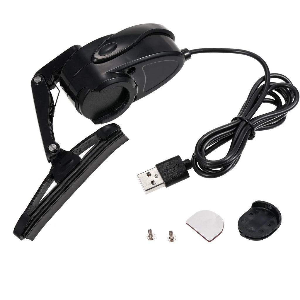 Motorcycle Helmet Wiper 2W Waterproof USB Motorcycle Helmet Windshield Wiper Improved Riding Safety Mini Electric Helmet Wiper