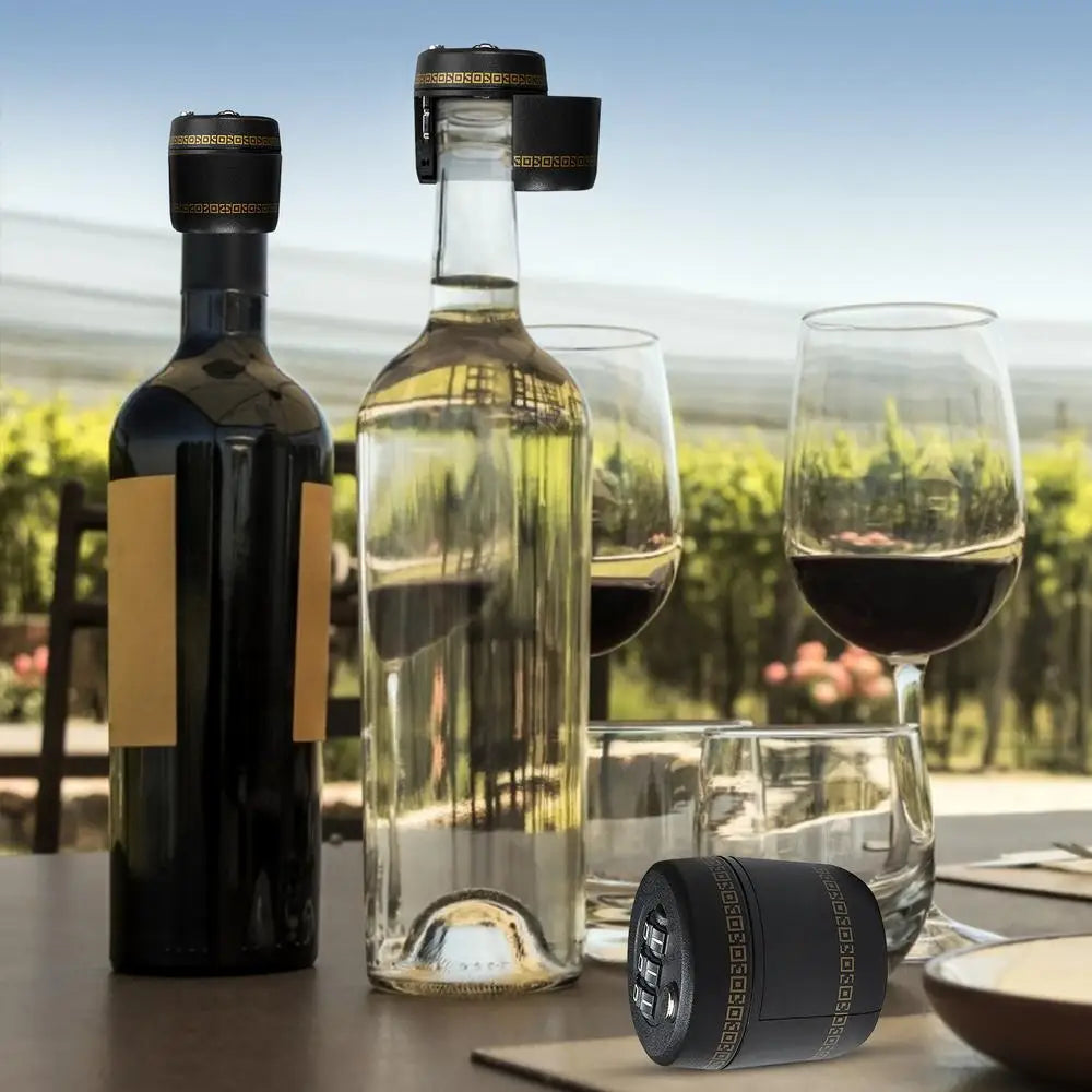 Combination Lock For Wine Liquor Bottle Wine Bottle Top Stopper Bottle Password Code Lock For Bottle Between 26mm To 28mm