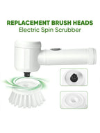 Electric Spin Scrubber, 5 in 1 Electric Cleaning Brush Bathroom Cleaning Brush with 5 Replaceable Heads, Handheld Cleaning Brush