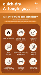 Portable Electric Shoe Dryer Adjustable Shoe and Boot Dryer With Intelligent Timer Foldable Shoe and Boot Dryer Shoe Drying Mach