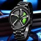 Sports 3D Spinning Mens Watches Car Rim Hub Wheel Watches Waterproof Quartz Car Wristwatch Watch Unique Design Relogio Masculino