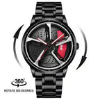 Sports 3D Spinning Mens Watches Car Rim Hub Wheel Watches Waterproof Quartz Car Wristwatch Watch Unique Design Relogio Masculino