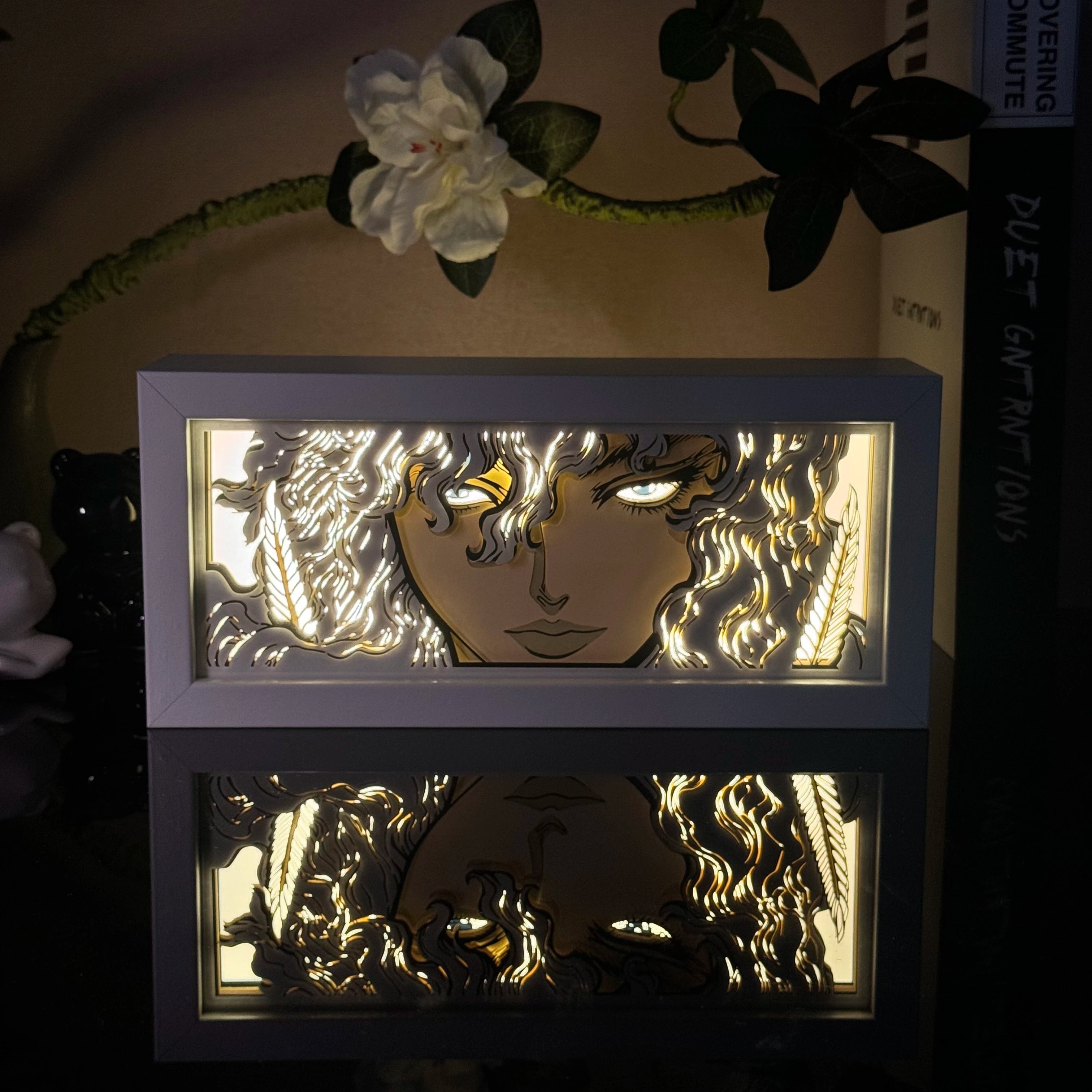 Led Multicolored  Anime Light Box For Bedroom Decoration Paper Cut Shadow Box Birthday Gift Bedside Night Lamp Gifts