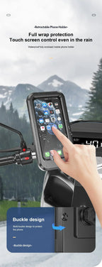 Waterproof Motorcycle Bike Mobile Phone Holder Magnetic Universal Bicycle GPS 360° Swivel Adjustable Motorcycle Cellphone Holde