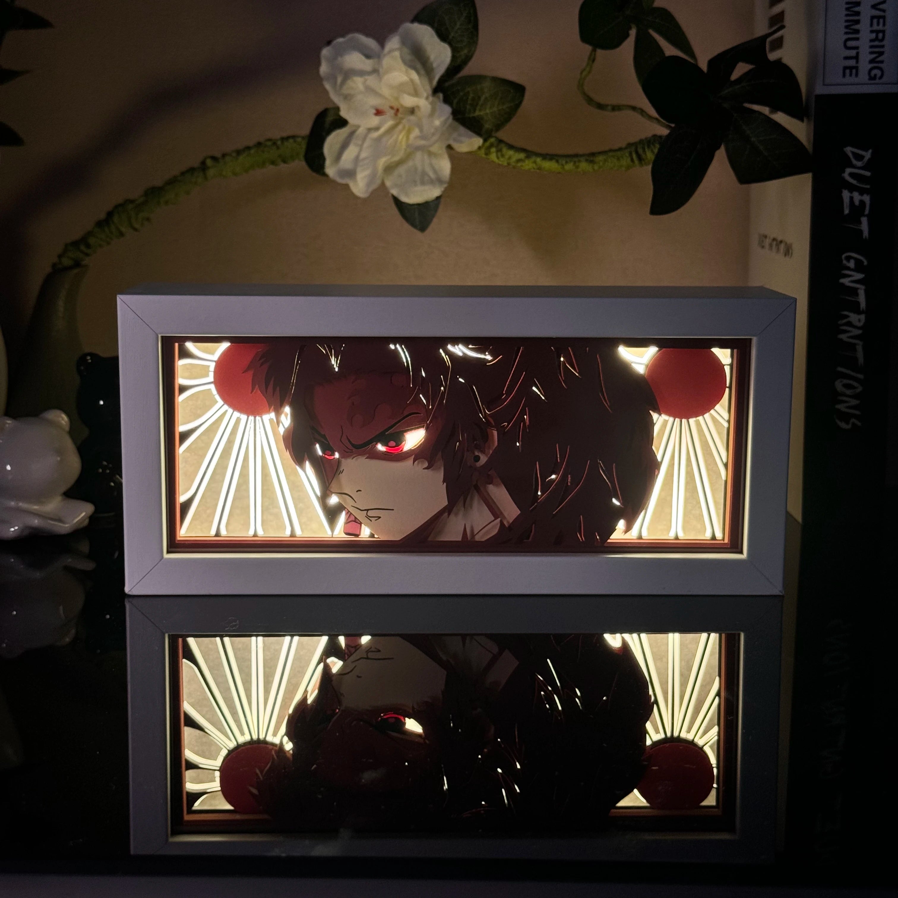 Led Multicolored  Anime Light Box For Bedroom Decoration Paper Cut Shadow Box Birthday Gift Bedside Night Lamp Gifts