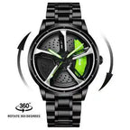 Sports 3D Spinning Mens Watches Car Rim Hub Wheel Watches Waterproof Quartz Car Wristwatch Watch Unique Design Relogio Masculino