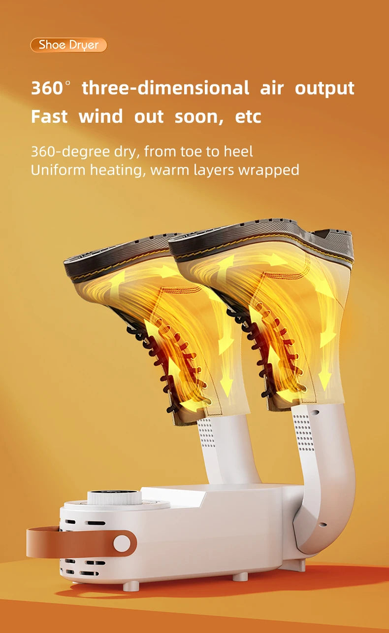 Portable Electric Shoe Dryer Adjustable Shoe and Boot Dryer With Intelligent Timer Foldable Shoe and Boot Dryer Shoe Drying Mach