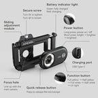 Digital 200X Microscope Lens mini Portable Lenses With LED Fill Lights CPL Filter Phone Adapter For iPhone Android Phones