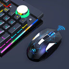 60% Wireless Gaming Keyboard and Mouse Combo, RGB Backlit Quiet Ergonomic Mechanical Feeling Keyboard, Gaming Mouse for Desktop