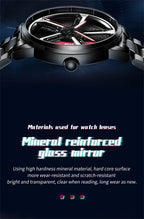 Sports 3D Spinning Mens Watches Car Rim Hub Wheel Watches Waterproof Quartz Car Wristwatch Watch Unique Design Relogio Masculino