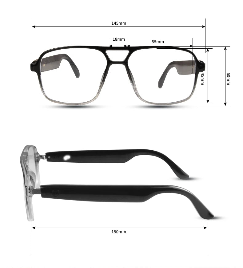 GS-10 Smart Audio Glasses Color-Changing Lenses Rechargeable Wireless Call Voice Assistant  and Music Control