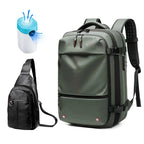 3Pcs Travel Vacuum Compression Backpack 17 inch Laptop Business Backpack Large Capacity Expanded Backpack With Anti-theft Lock