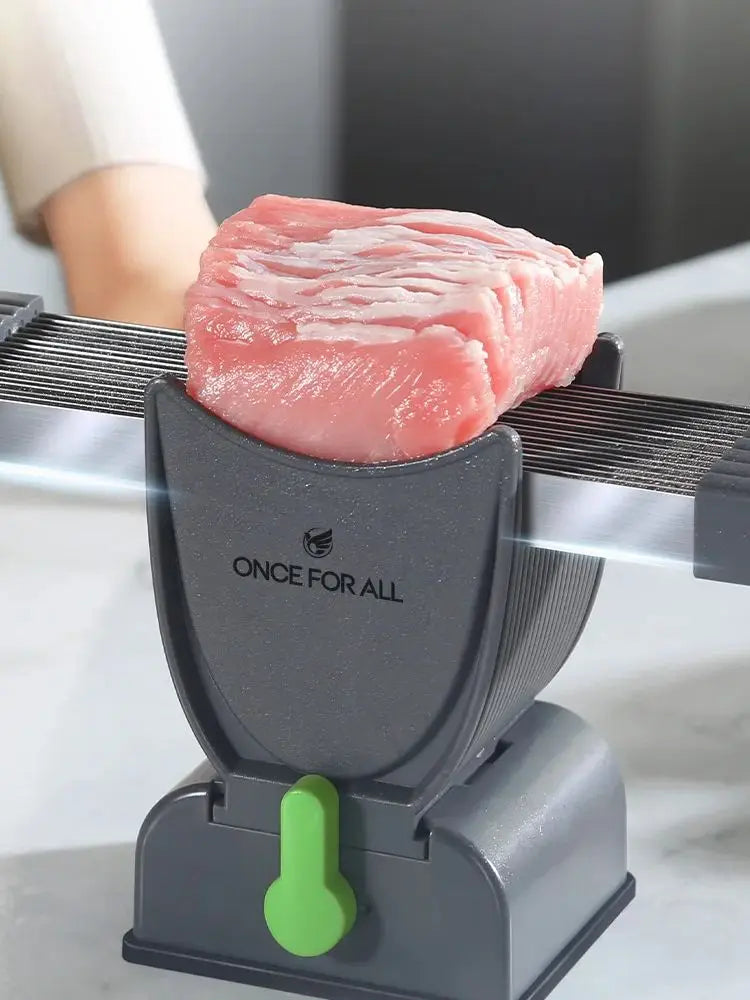 ONCE for All Meat Slicer and  Knife Set for Meat Slicing , Manual Fresh Meat Cutter, Slicer for Beef, Pork, Chicken Breast
