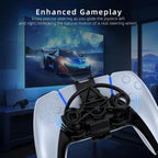 GAMINJA Racing Game Controller Steering Wheel Attachment Accessory For Playstation 5 Mini Steering Wheel For PS5 Game Controller