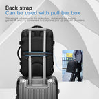 3Pcs Travel Vacuum Compression Backpack 17 inch Laptop Business Backpack Large Capacity Expanded Backpack With Anti-theft Lock
