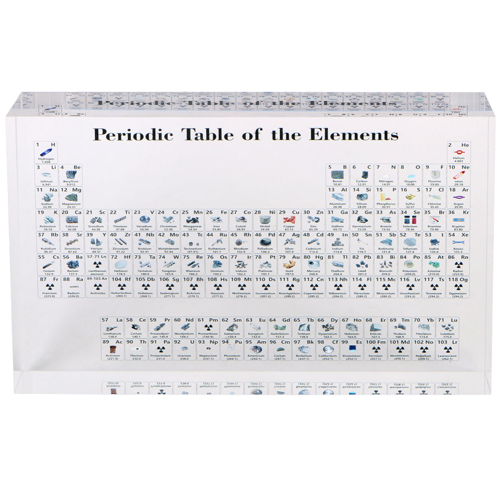 Kids Teaching Tool Crystal Chemical Element Display Periodic Table Of Elements Acrylic Periodic Table Display