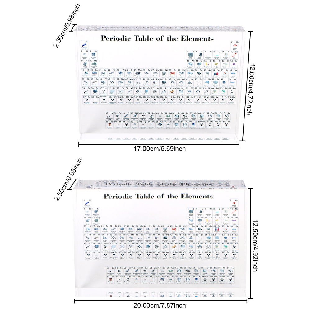 Kids Teaching Tool Crystal Chemical Element Display Periodic Table Of Elements Acrylic Periodic Table Display
