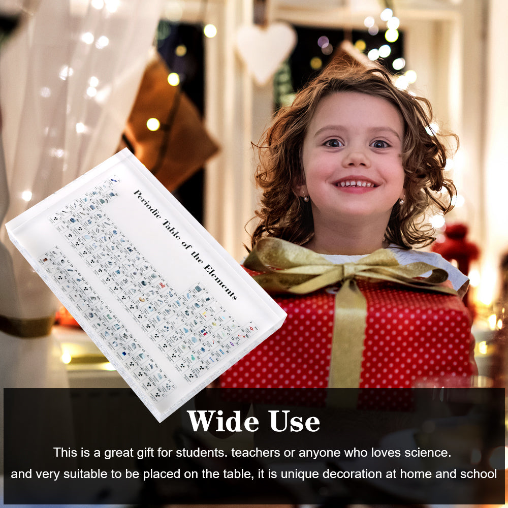 Kids Teaching Tool Crystal Chemical Element Display Periodic Table Of Elements Acrylic Periodic Table Display